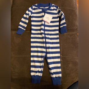 NWT Hanna Andersson Blue and White Stripped Onesie 12-18 months
